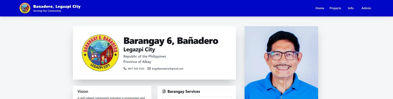 Bytebento BOS barangay website for Bañadero, Legazpi City
